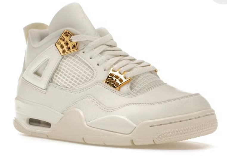 Air Jordan 4 Retro White & Gold Size M8/W9.5