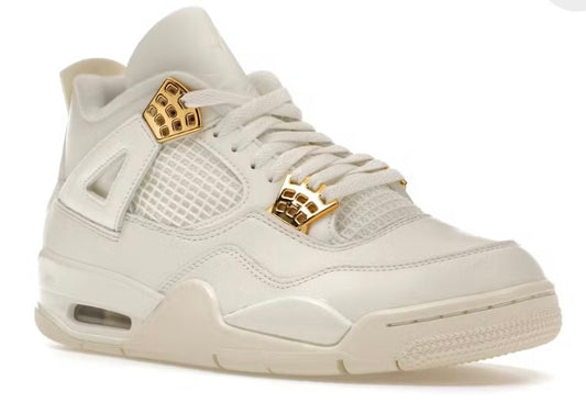 Air Jordan 4 Retro White & Gold Size M8/W9.5